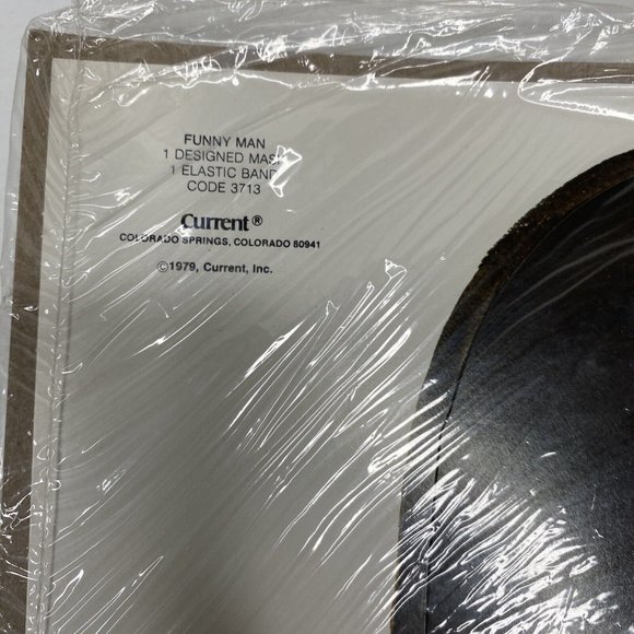 Vintage New Clown Cardboard Mask Kit Halloween 1979 Current Die Cut Old Stock - Picture 5 of 6